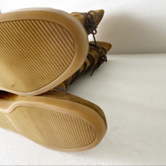 Michael Kors Suede Wrap Around Lace-Up Moccasin Boots - Picture 10 of 11